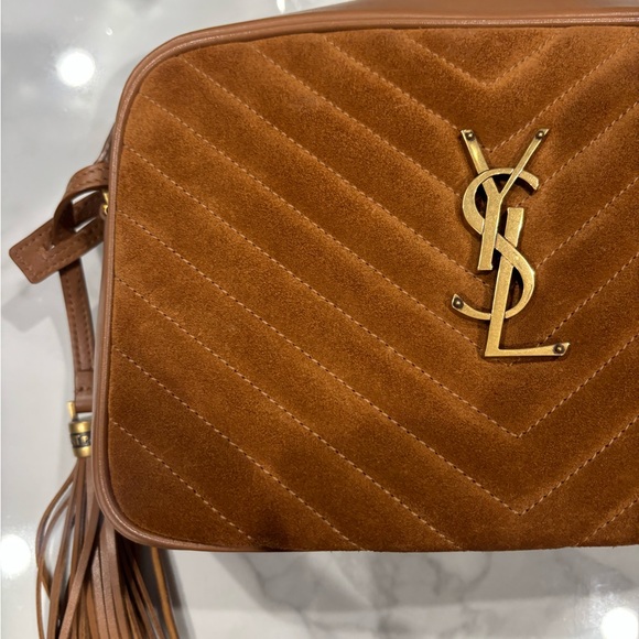 Yves Saint Laurent Tan Quilted Crossbody Bag - Picture 2 of 7